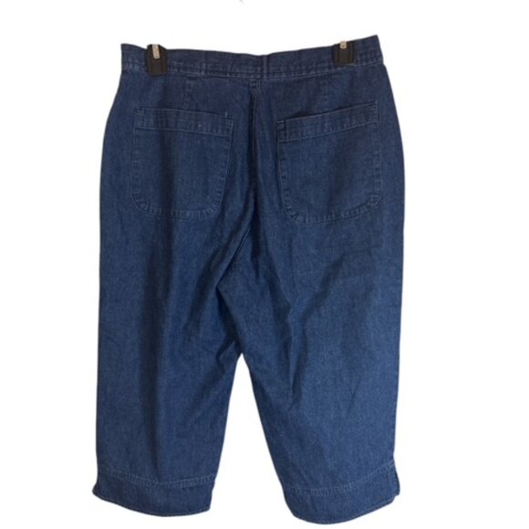 Dockers Capri Pants Size 8 Women's Regular Capri Denim Jeans Flat Front Casual - Picture 2 of 14